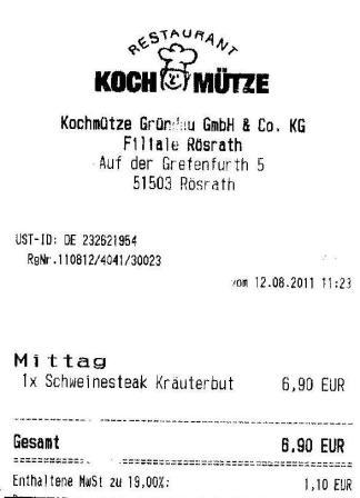 vkmh Hffner Kochmtze Restaurant